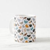 Various cat faces pattern koffiemok (Voorkant links)