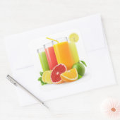 Various citrus juices vierkante sticker (Envelop)