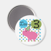 Varken 3e verjaardag Tshirts en geschenken Magneet (Voorkant / Achterkant)