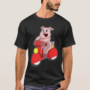 Varken als Biker met Scooter T-shirt