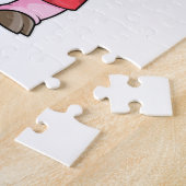 Varken als Boxer met Boxing-handschoenen Legpuzzel (Zijkant)