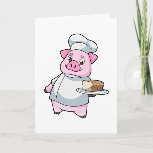 Varken als Chef met Schaal & Taart Kaart (Voorkant)