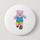 Varken als Runner op Running Ronde Button 7,6 Cm (Voorkant)