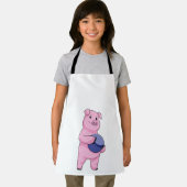 Varken bij Bowling met Bowling-bal Schort (Insitu)