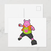 Varken bij handbalspeler met handbal briefkaart (Voorkant / Achterkant)