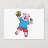 Varken bij handbalsport briefkaart (Voorkant)