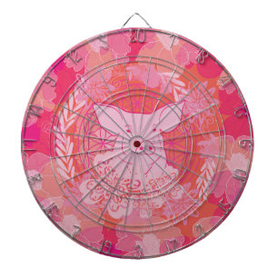varken,bloem des levens, blauw, mandala,zen,chakra dartbord