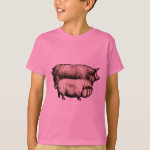 Varken Boerderij Land Antiek Illustratie Art T-shirt