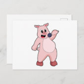 Varken dat zingt met microfoon briefkaart (Voorkant / Achterkant)