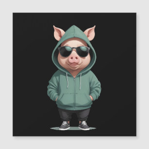 Varken dragen van hoodie Grappig Cool Animal Chara