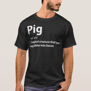 Varken en Bacon Definitie Grappig cadeau T-shirt