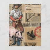 Varken en Boer Collage Briefkaart (Voorkant)