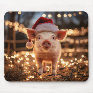 Varken in een Santa Hat Muismat
