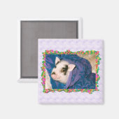 Varken in handdoekverpakking vierkante magneet (Voorkant / Achterkant)