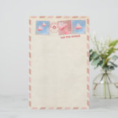 varken in vliegende post briefpapier (Staand voorkant)