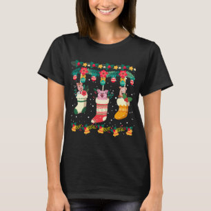 Varken Kerst Voorraden X-mas Lights Pyjama Matchin T-shirt