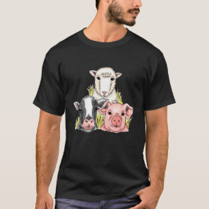 Varken Koe Boerderij Dier Schaap Boer Kinderen T-shirt