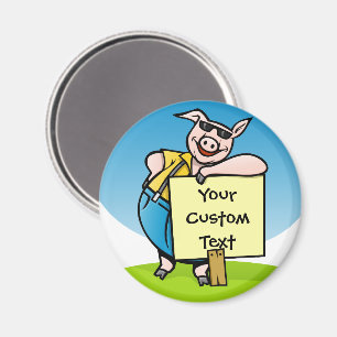 Varken met bord magneet
