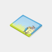 Varken met bord post-it® notes (Schuin)
