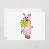 Varken met gele aanjager briefkaart (Voorkant / Achterkant)