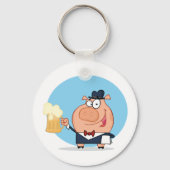 Varken met Pint van Beer Sleutelhanger (Voorkant)