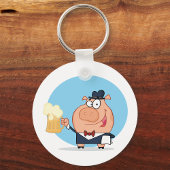 Varken met Pint van Beer Sleutelhanger