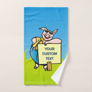 Varken met teken bad handdoek