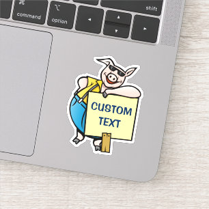 Varken met teken sticker