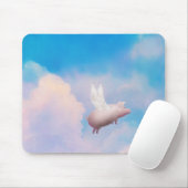varken met vleugels mousepad muismat (Met muis)