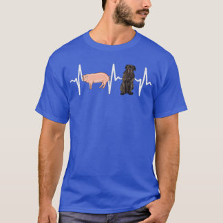 Varken Napolitaanse Mastiff Hartslag Hond Liefhebb T-shirt