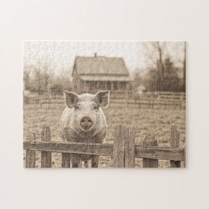 Varken op het Boerderij stijl Legpuzzel