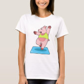 Varken op Yoga Fitness T-shirt (Voorkant)