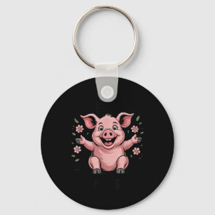 Varken Roze Grappig Wild Voor Jezus Meme Schattig Sleutelhanger