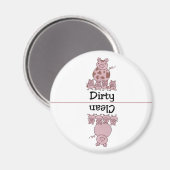 Varken Schoon Vuil Vaatwasser Magneet (Voorkant / Achterkant)