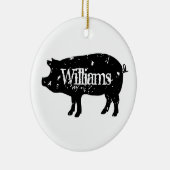 varken silhouet aangepaste kerst ornament (Rechts)