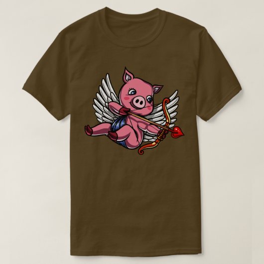 Varken Valentijnsdag Cupido T-shirt (Design voorkant)