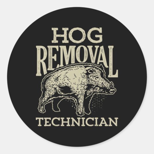  varken van varken van varken met slokdarm G Ronde Sticker (Voorkant)