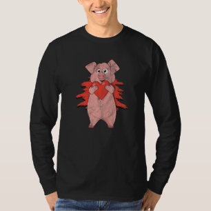 Varken Voor Vrouwen Mannen Biggetje Varken Beer V T-shirt