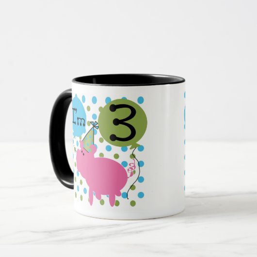 Varkens 3rd Birthday Mok (Voorkant links)