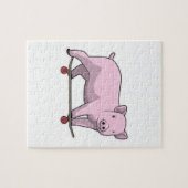 Varkens als Skater met Skateboard Legpuzzel (Horizontaal)
