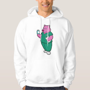 Varkens als verpleegster met medicijn hoodie