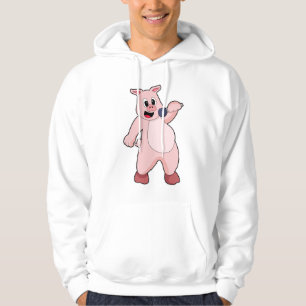 Varkens bij Zingen met Microfoon Hoodie