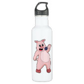 Varkens bij Zingen met Microfoon Waterfles (Voorkant)