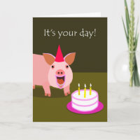 Varkens Birthday-kaart
