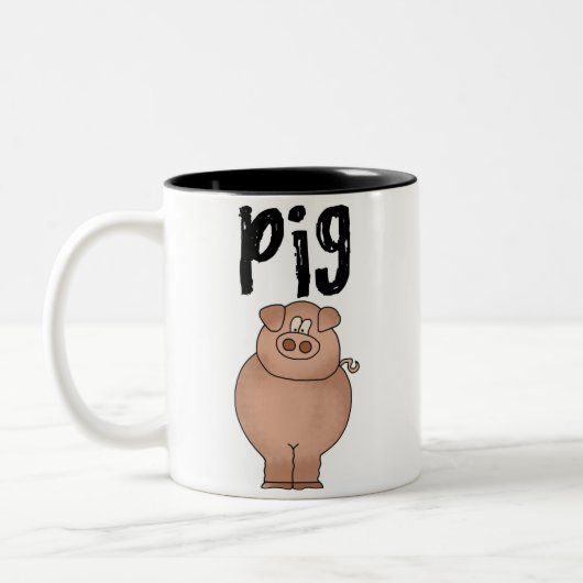 Varkens Boerderij Tweekleurige Koffiemok (Links)