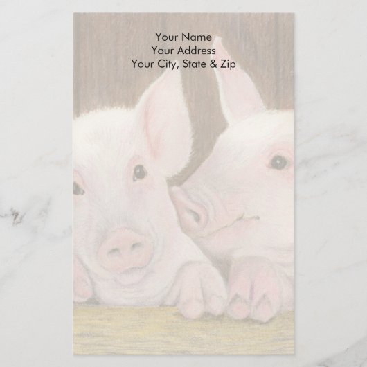 Varkens Briefpapier (Voorkant)