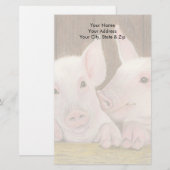 Varkens Briefpapier (Voorkant / Achterkant)