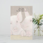 Varkens Briefpapier (Staand voorkant)