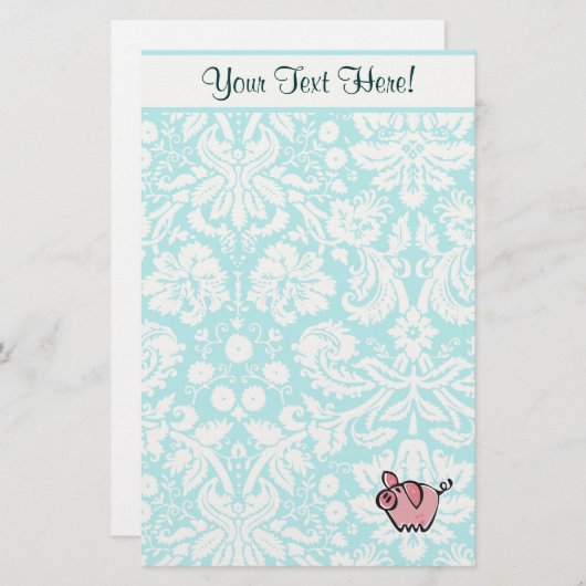 Varkens; Cute Briefpapier (Voorkant / Achterkant)