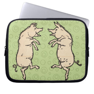 Varkens Dansen Antiek Piggy Dance Jig Laptop Sleeve